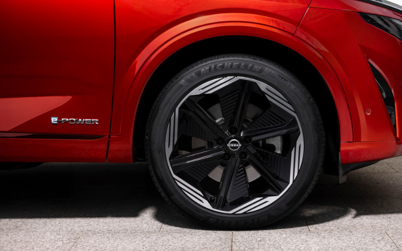 Close-up of new Nissan Qashqai wheels